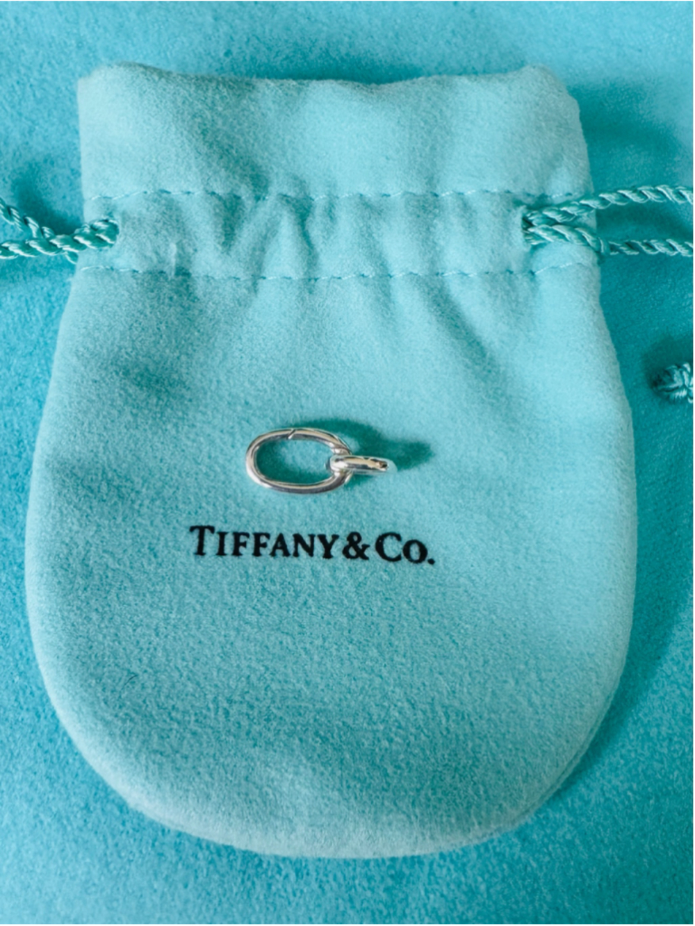 Tiffany Oval Clasping Link Jump Ring Charm or Bracelet Necklace Extender Length